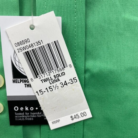 Chaps Classic Fit Twill Long Sleeve Button Down Men's 15-15 1/2 NEW - Picture 4 of 10